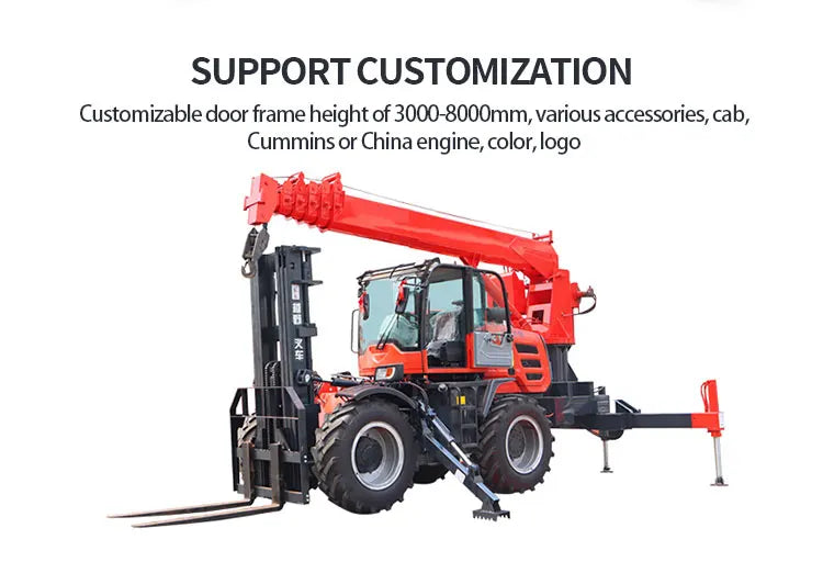 New design 4x4 forklift 3.5 ton free shipping all terrain forklift 5 ton warehouse 3 ton forklift sales with customized