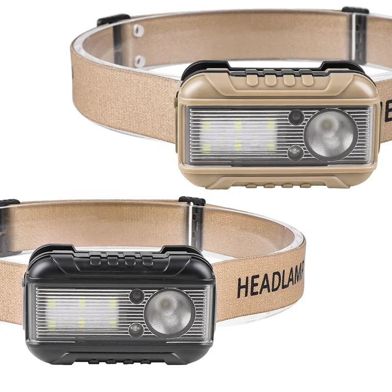 Lighting  LED Rechargeable Headlamp High Lumen Bright Head Lamp  White Red Light  Waterproof Forehead Flashlight