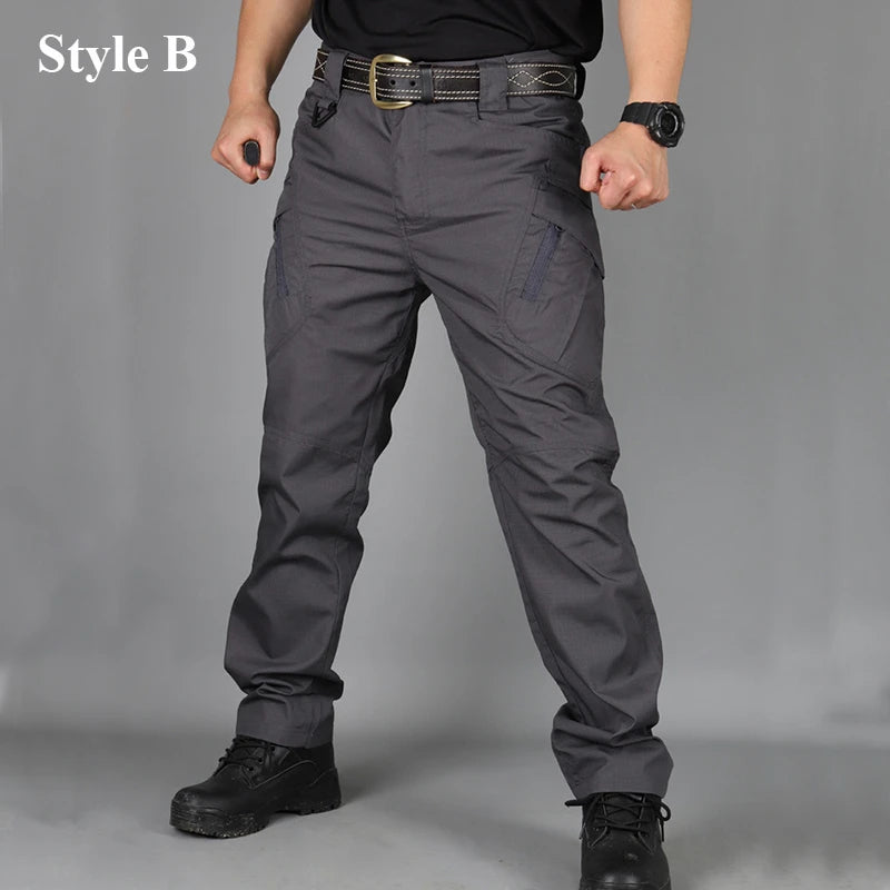 Cargo Pants Men Tactical Trousers Casual Multi Pockets Waterproof Pant Wear-Resistant Casual Trousers Outdoor Hiking Work Man