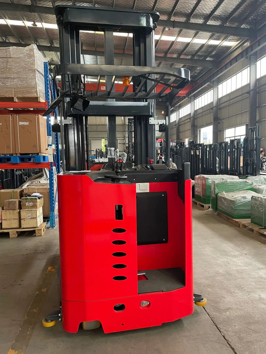Narrow Aisle Forklift  Electric 3 Way Pallet Stacker 1ton 1.5 Ton VNA Forklift with AGV System Optional Lithium Battery