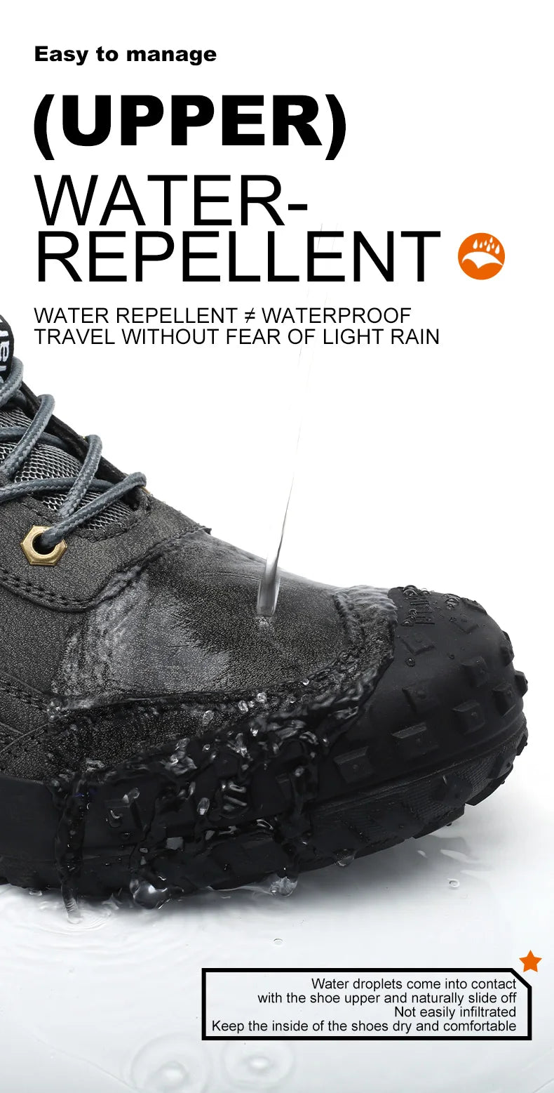 Men's Safety Work Boots Steel Toe Anti-smash Safety Shoes Wear-resisting Anti-Puncture Sole Fashionable Boots Forging Workshop