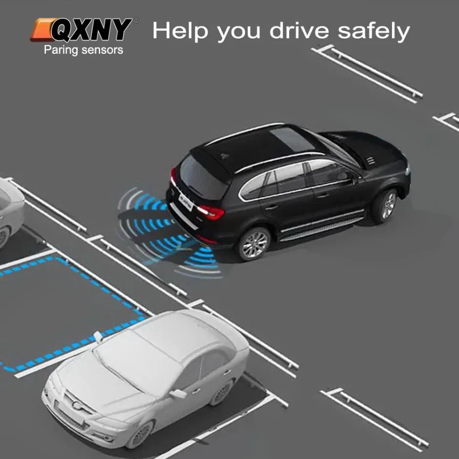 4 Parking Sensors System Backup Radar Reverse  for Car  Auto Vehicle Garage Parktronic Kit Distance Detection Buzzer Warn