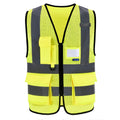 AYKRM High Visibility Reflective Vest  Safety Zip Pocket Hi Viz Security Waistcoats Multi Customized Logo Construction