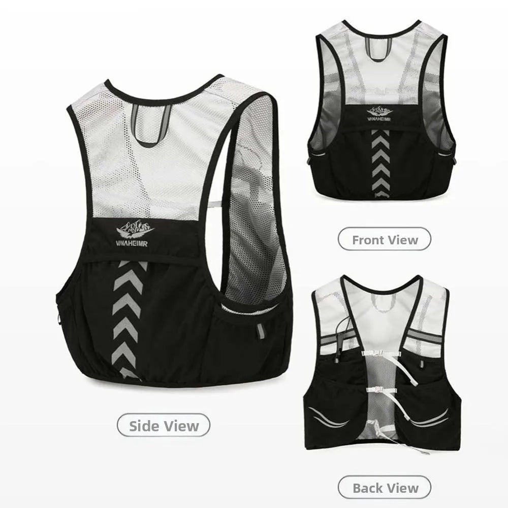 High Visibility Reflective Vest Bag Lightweight Security Night Running Bag Breathable Fluorescent Color Safety Reflective Vest