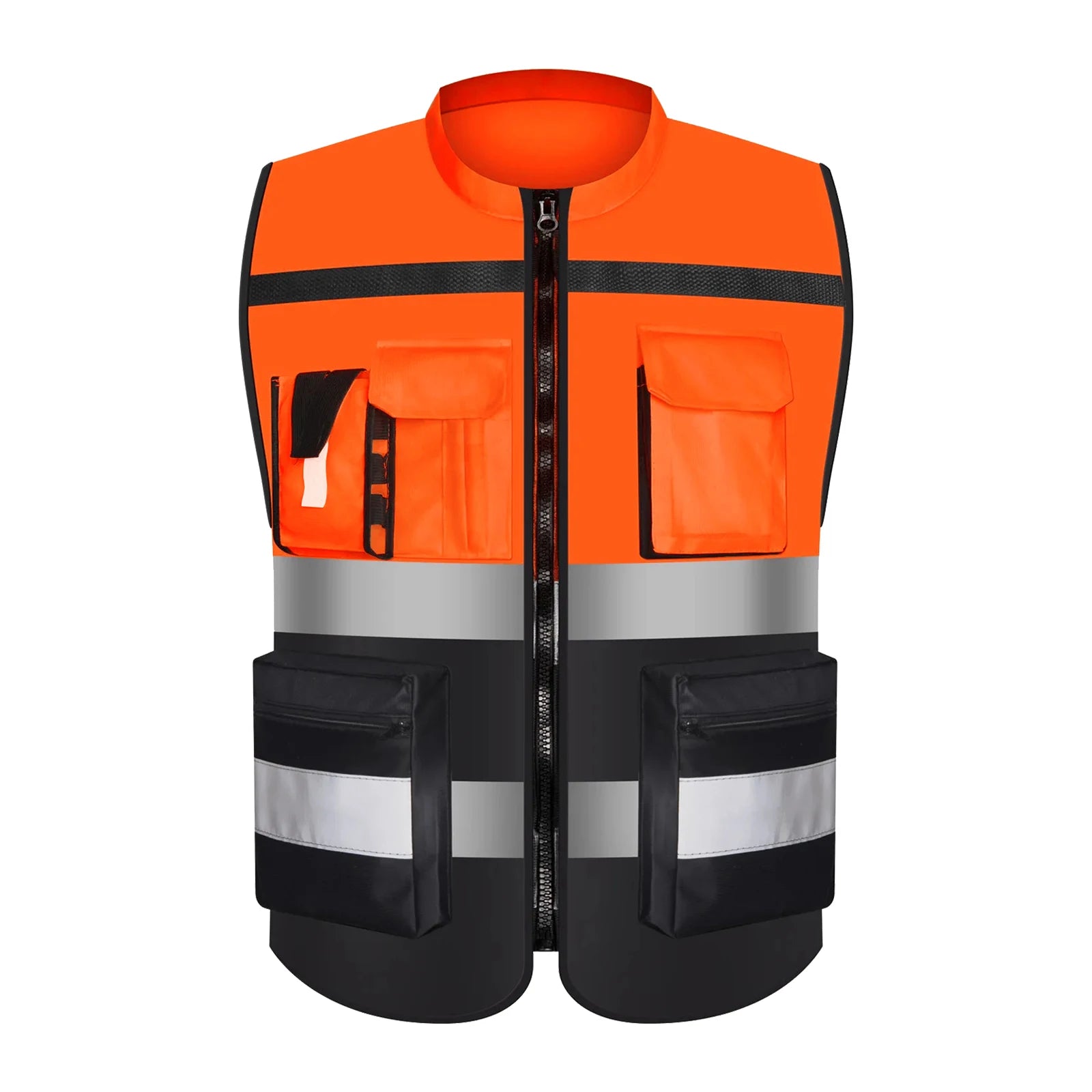 Custom Logo Safety Vest Hi Vis Vest Multi Pocket Construction Workwera ANSI Class 2 Standard Safety Volunteer Uniform