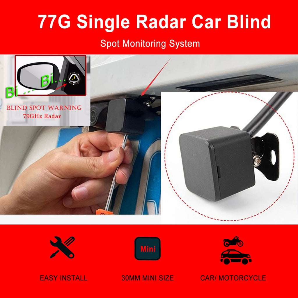 77Ghz BSD 24V Car Blind Spot Monitoring System Ip67 Waterproof Millimeter Wave Radar LCA 50M Rader Sensor for Truck Van