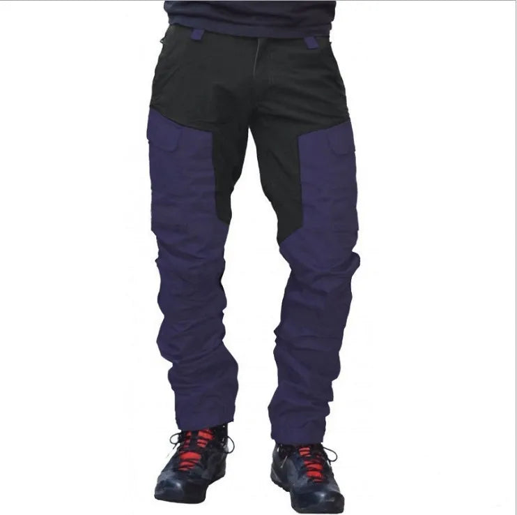 Men's Cargo Pants Outdoor Tactical Work Pants Military Sportswear Color Block Casual Joggers for Hiking Summer pants thin ﻿