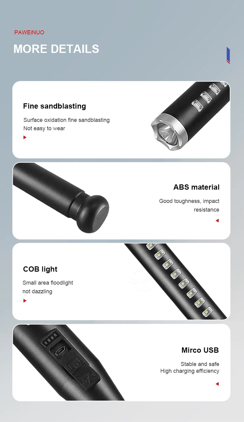 Super Powerful LED Flashlight 18650 Rechargeable Self Defense Flash Light Built-in Battery High Power Torch Tactical Hand Lamps
