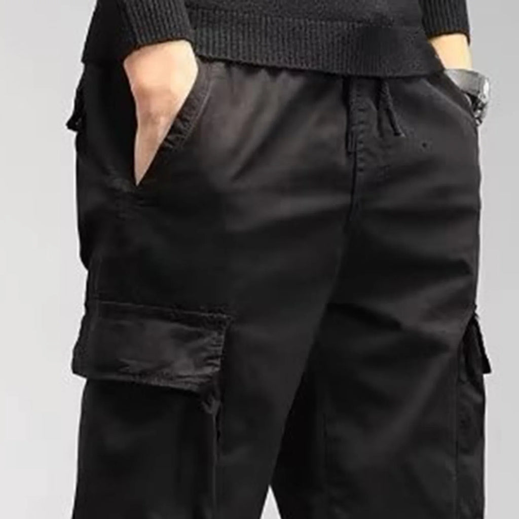 Cargo Pants for Mens Elastic Casual Trousers Zipper Multi Pocket Joggers Male Trousers Work Pants Jogging Pants