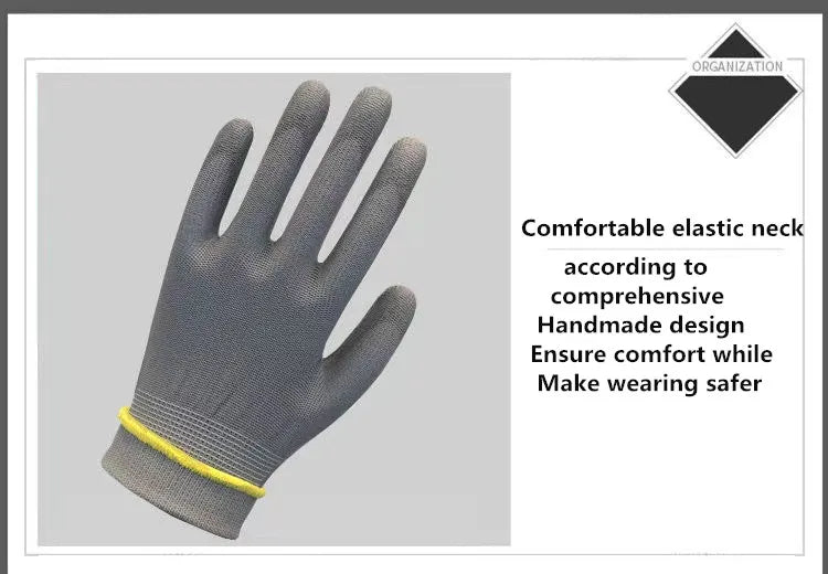 12 Pairs Protective Work Gloves Wear-resistant Non-slip Anti-static Gardening And Woodworking Machinery Safety Work Gloves