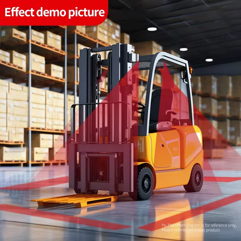 Forklift LED Safety Light 12V-80V Wide Boundary Warning Light |Linear Red Zone Projection for AGV, Construction & Warehouse Use