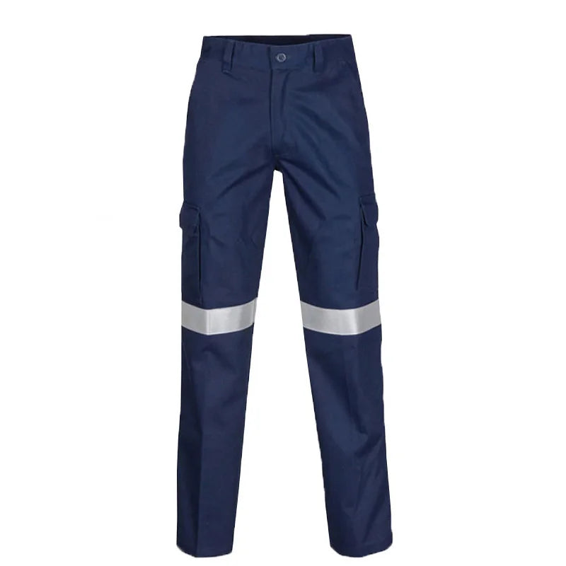 Hi Vis Shirt for Men Long Sleeve Cotton Work Shirt Pockets Safety Reflective Working Shirt High Visibility Workwear