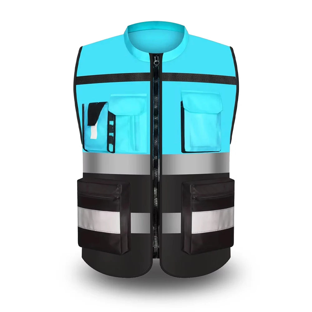 Safety Vest Custom LOGO TEXT High Visibility Working Clothes Construction Work Uniform Engineer Safety Vest