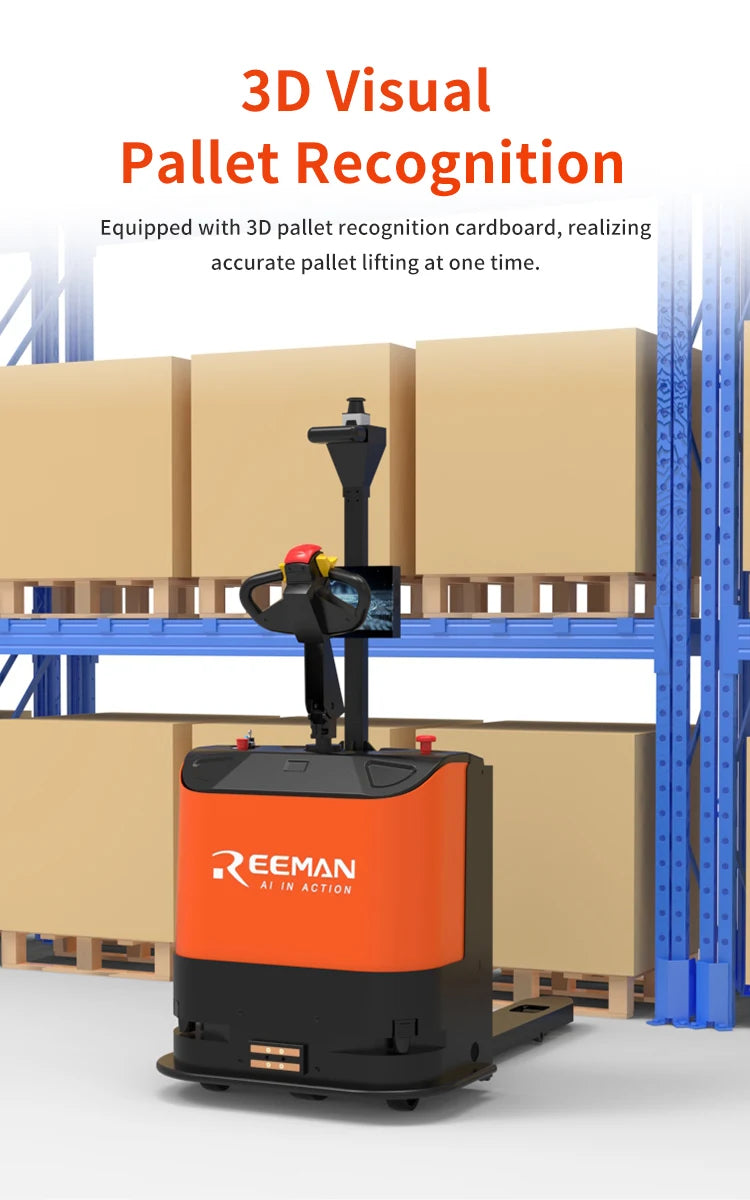 Smart Forklift Autonomous Unmanned Forklift 1.5t Electric Pallet Stacker Forklift Robot Warehouse Stacking Truck