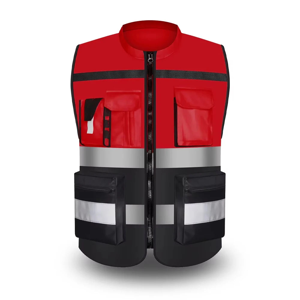 Safety Vest Custom LOGO TEXT High Visibility Working Clothes Construction Work Uniform Engineer Safety Vest