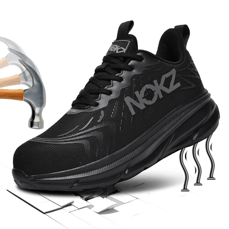 New Safety Boots Men Work Sneakers Indestructible Shoes Steel Toe Protective Boots Anti-smash Anti-puncture Work Safety Shoes