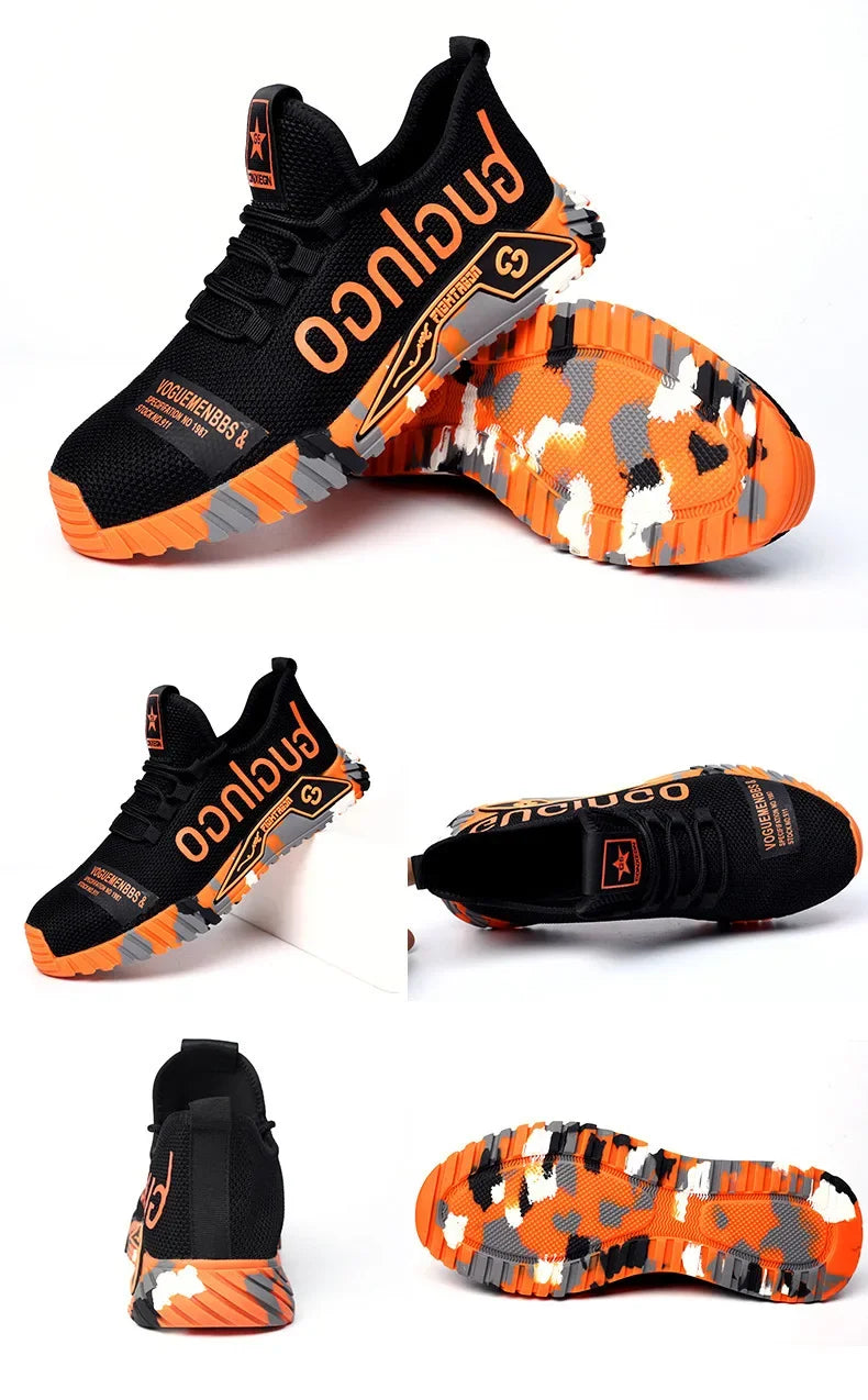 Ankle Boots Safety Shoes with Steel Toe Cap Work Sneakers Men Women Work Shoes Puncture-Proof Work Safety Boots Safety Footwear.
