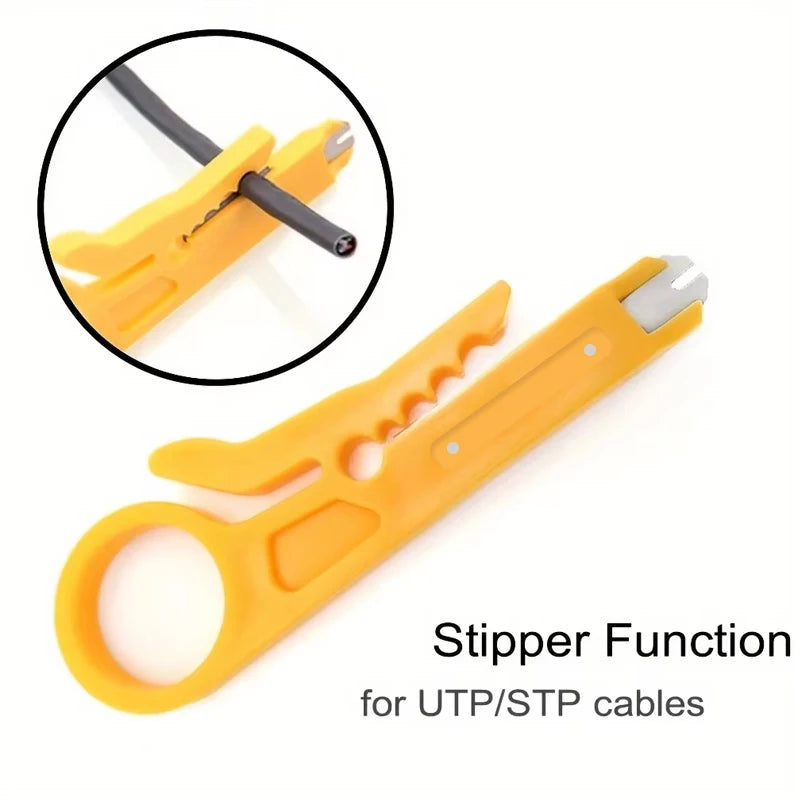2PC Wire Stripper Knife Crimper Pliers Crimping Tool Cable Stripping Wire Cutter Multi Tools Cut Line Multifunctional Hand Tools