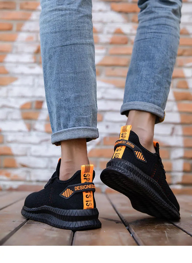 Safety Shoes New Steel-Toed Safety Shoes For Men And Women In Summer  Breathable Lightweight Smash-Proof And Puncture-Proof