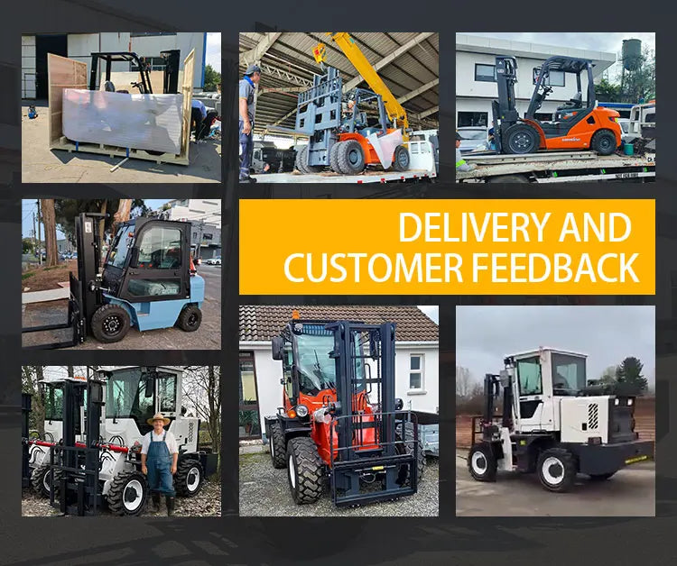 New design 4x4 forklift 3.5 ton free shipping all terrain forklift 5 ton warehouse 3 ton forklift sales with customized
