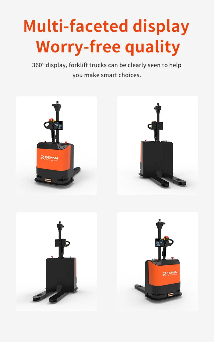 Smart Forklift Autonomous Unmanned Forklift 1.5t Electric Pallet Stacker Forklift Robot Warehouse Stacking Truck