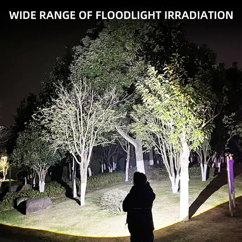 LED Flashlight Strong Light Rechargeable Waterproof Multi Functional Light For Outdoor Camping Fishing Work Lighting Flashlight
