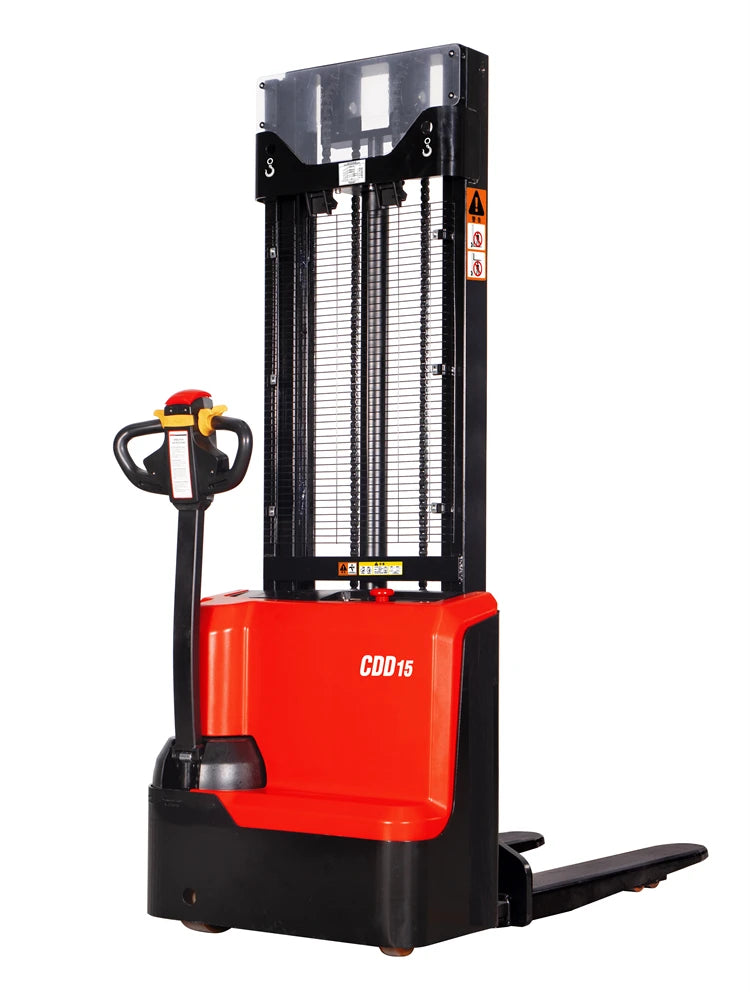 Electric Self-propelled Forklift with a Load Capacity of 1.5 Tons and a Lifting Height of 3 Meters  Electric Stacker Forklift