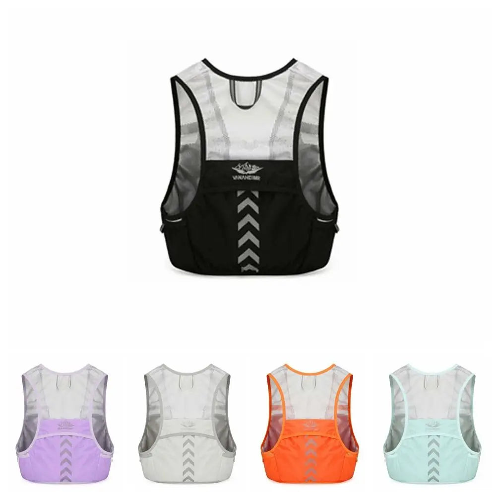 High Visibility Reflective Vest Bag Lightweight Security Night Running Bag Breathable Fluorescent Color Safety Reflective Vest