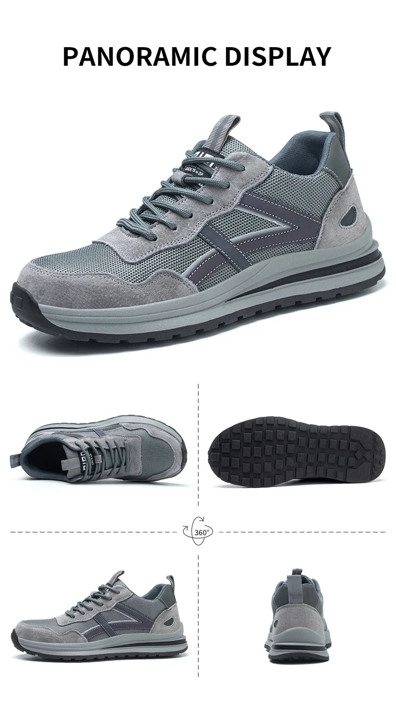 Safety Boots Working Shoes For Men Steel Toe Lightweight Footwear Security