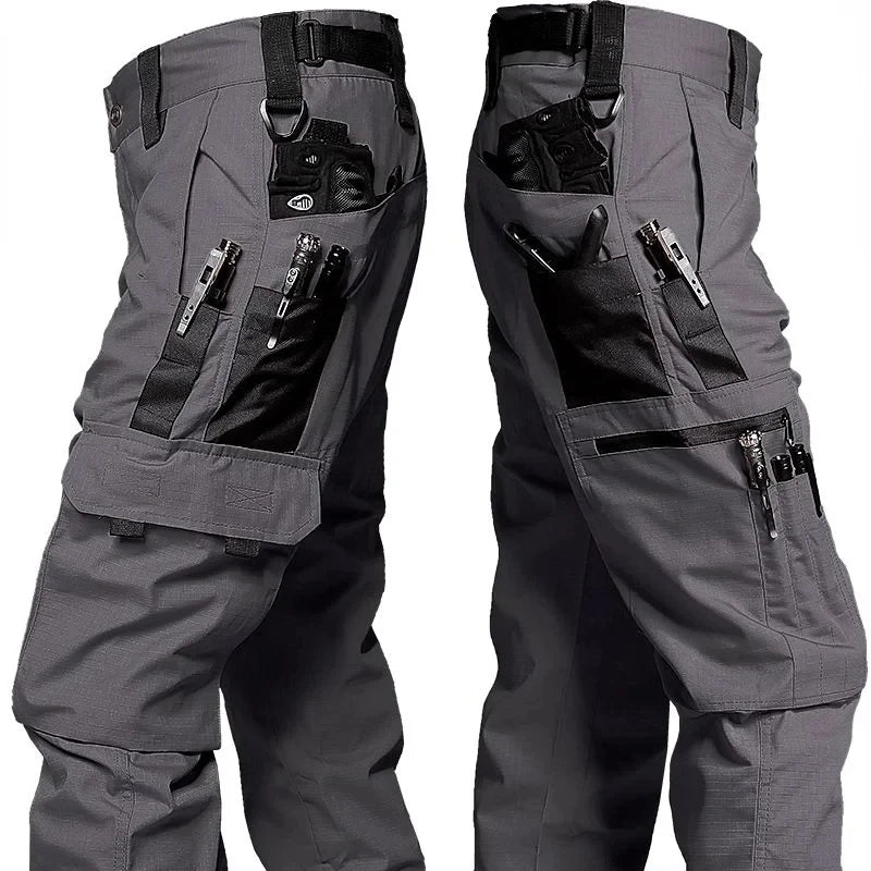 Men's Tactical Workwear Casual Pant Men Waterproof Cargo Pants Multi-pocket Wear-Resistant Outdoor Hiking Training Trousers