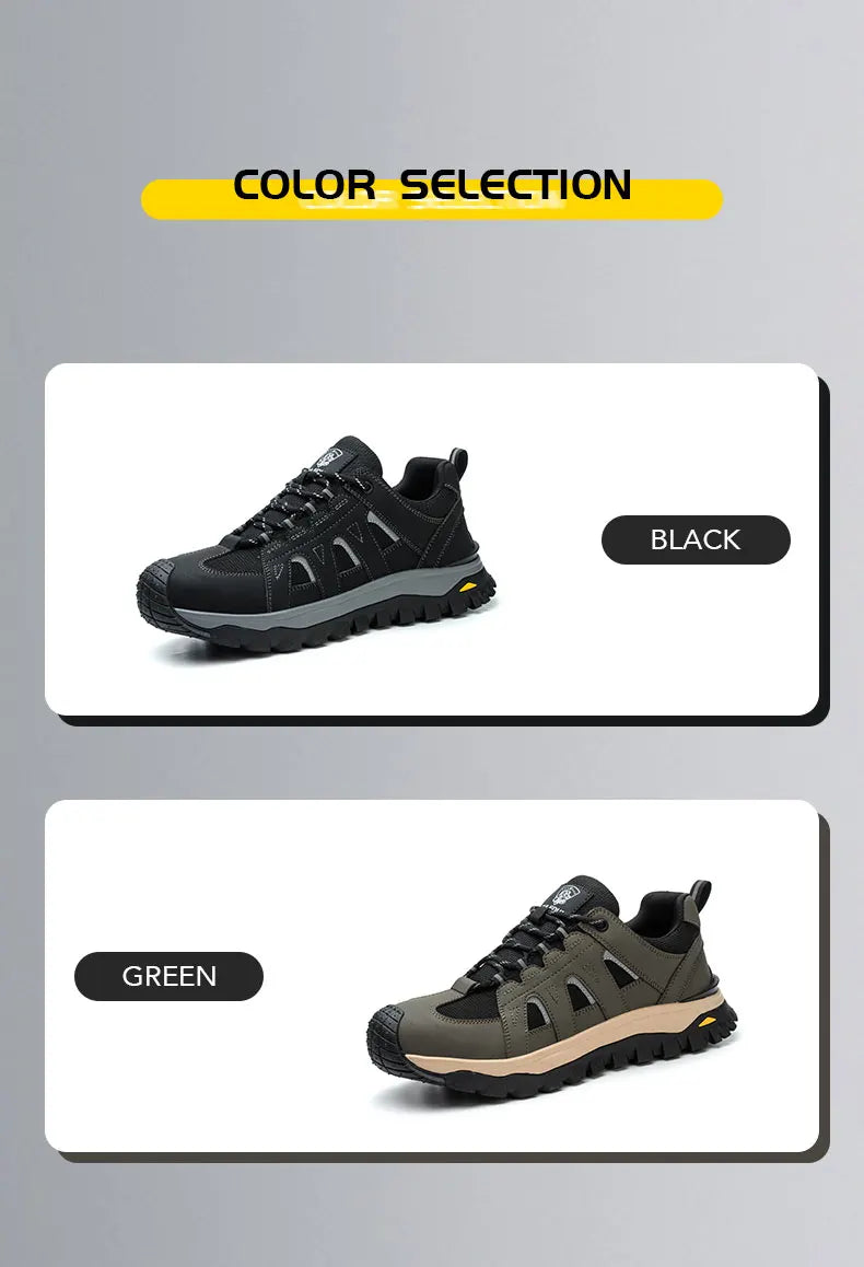 Steel Toe Safety Shoes Men Work Safety Boots Lightweight Breathable Comfortable Sneakers Men Boots Slip-resistant shoes
