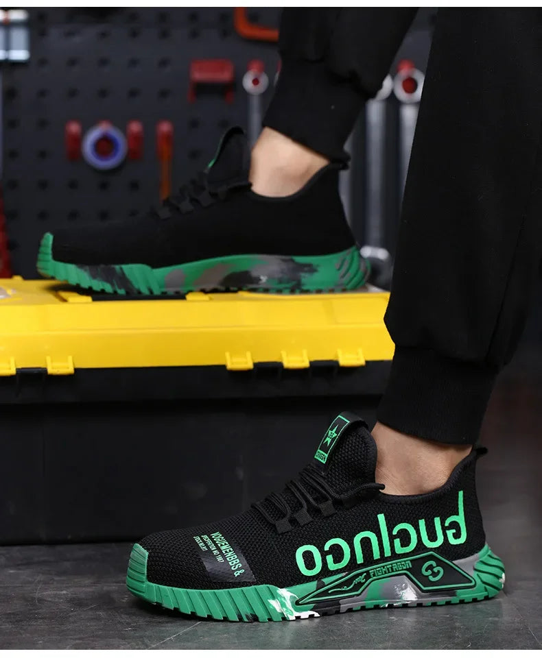 Ankle Boots Safety Shoes with Steel Toe Cap Work Sneakers Men Women Work Shoes Puncture-Proof Work Safety Boots Safety Footwear.