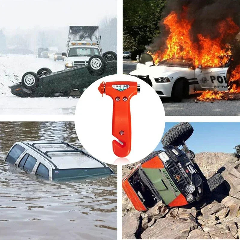 Car Safety Hammer With Window Breaker and Seat Belt Cutter Auto Emergency Escape Tool for Car Accidents