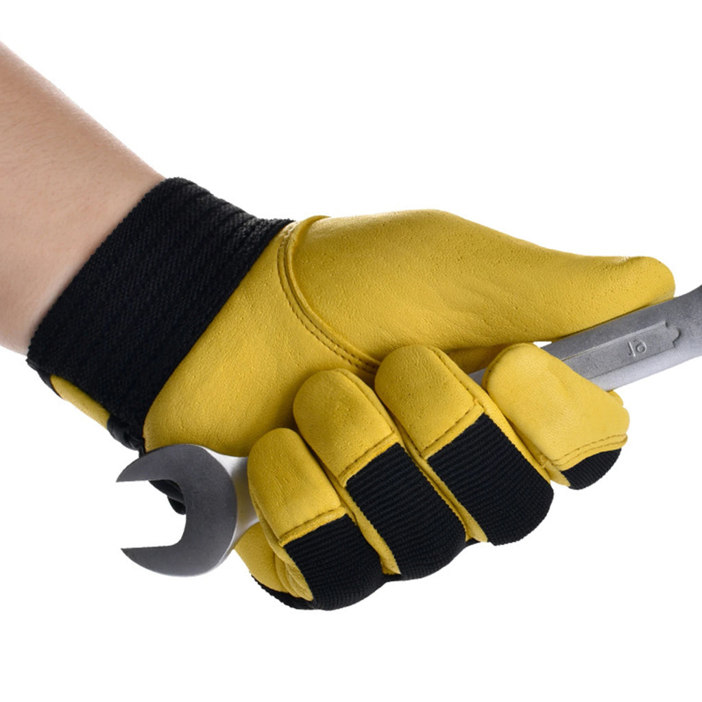 1 Pair Safety Work Gloves Builder Gloves Gardening Gloves Light-Duty Mechanic Gloves Imitation Sheepskin for M/L/XL/XXL