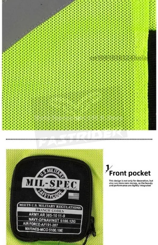 Motorcycle Safety Riding Suit Reflective Vest Motorcycle Cooling Vest Motorcycle Travel Night Fluorescent Breathable Biker Vest