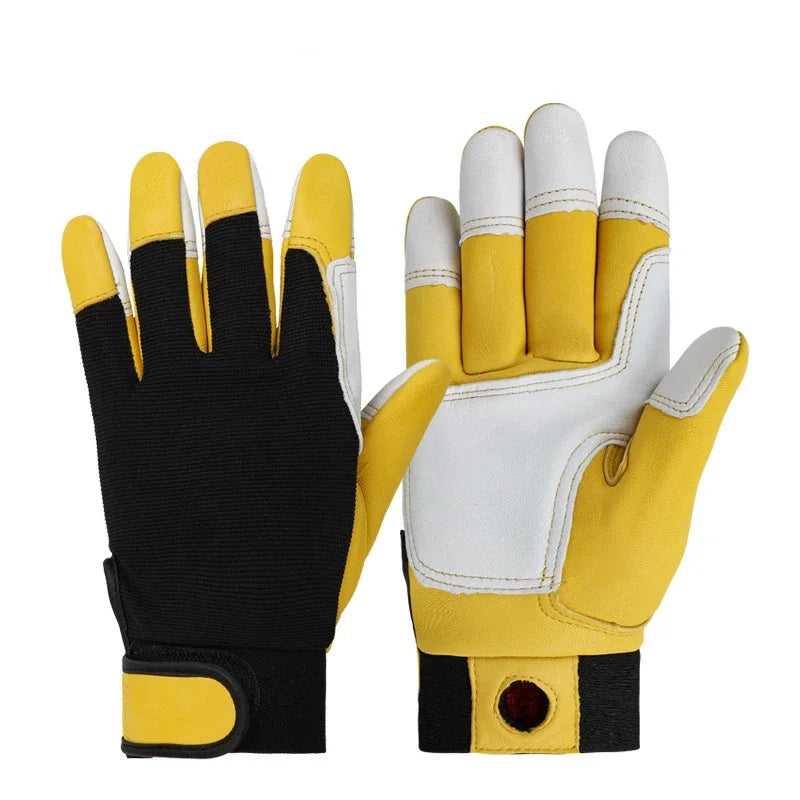 1 Pair Safety Work Gloves Builder Gloves Gardening Gloves Light-Duty Mechanic Gloves  Sheepskin Works Gloves for M/L/XL/XXL