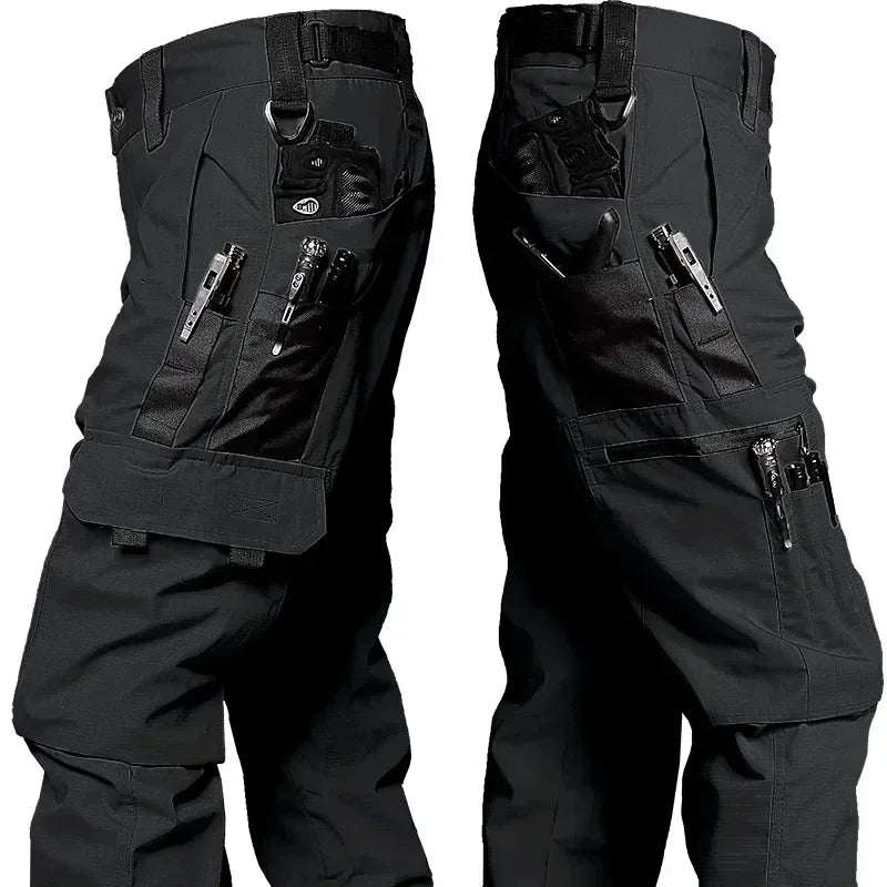 Men's Tactical Workwear Casual Pant Men Waterproof Cargo Pants Multi-pocket Wear-Resistant Outdoor Hiking Training Trousers