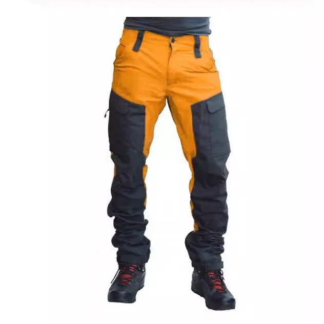 Men's Cargo Pants Outdoor Tactical Work Pants Military Sportswear Color Block Casual Joggers for Hiking Summer pants thin ﻿