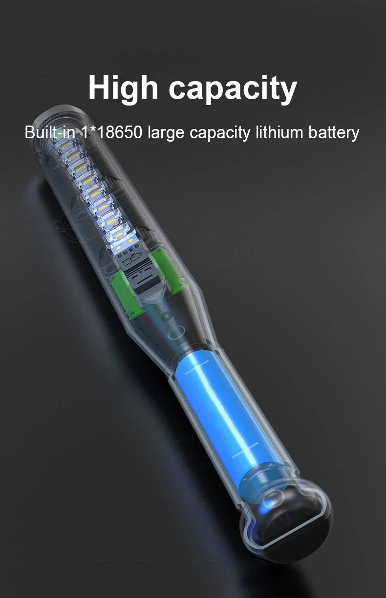 Super Powerful LED Flashlight 18650 Rechargeable Self Defense Flash Light Built-in Battery High Power Torch Tactical Hand Lamps