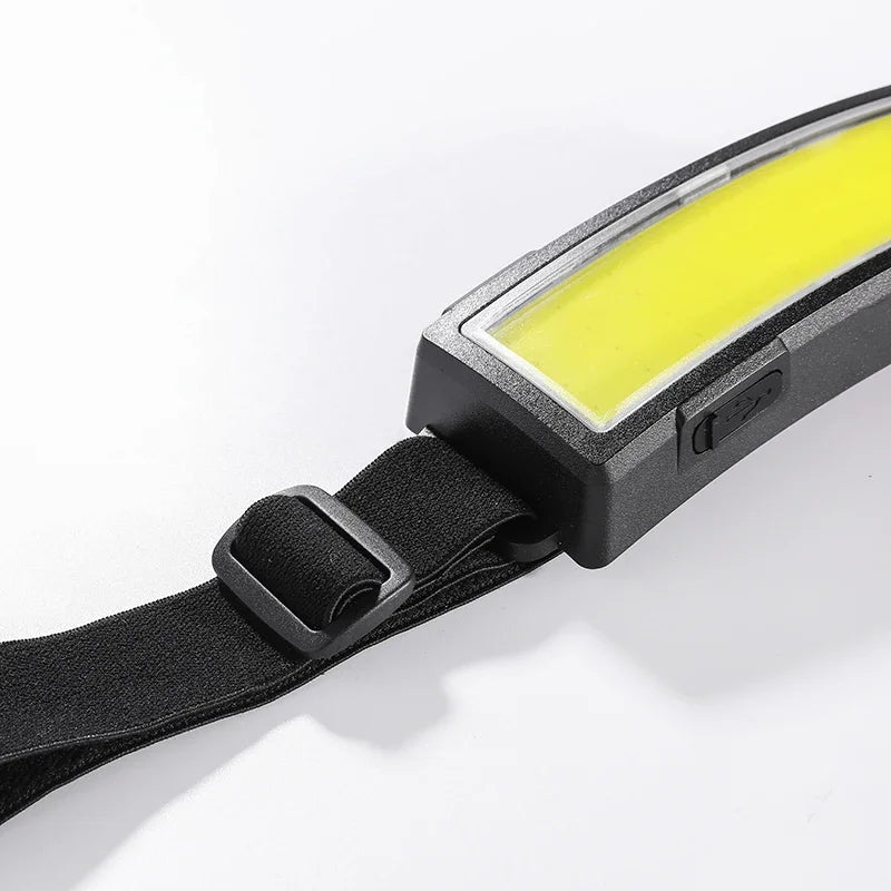 Powerful COB Headlamp Type-c/USB Rechargeable Head Flashlight Built-in Battery Outdoor Fishing Camping Lantern Waterproof Torch