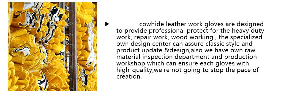 1 Pair Work Gloves Welding Working Gloves Cowhide Leather Palm Safety Protective Garden Mechanical Repaire Gloves Wear-resisting