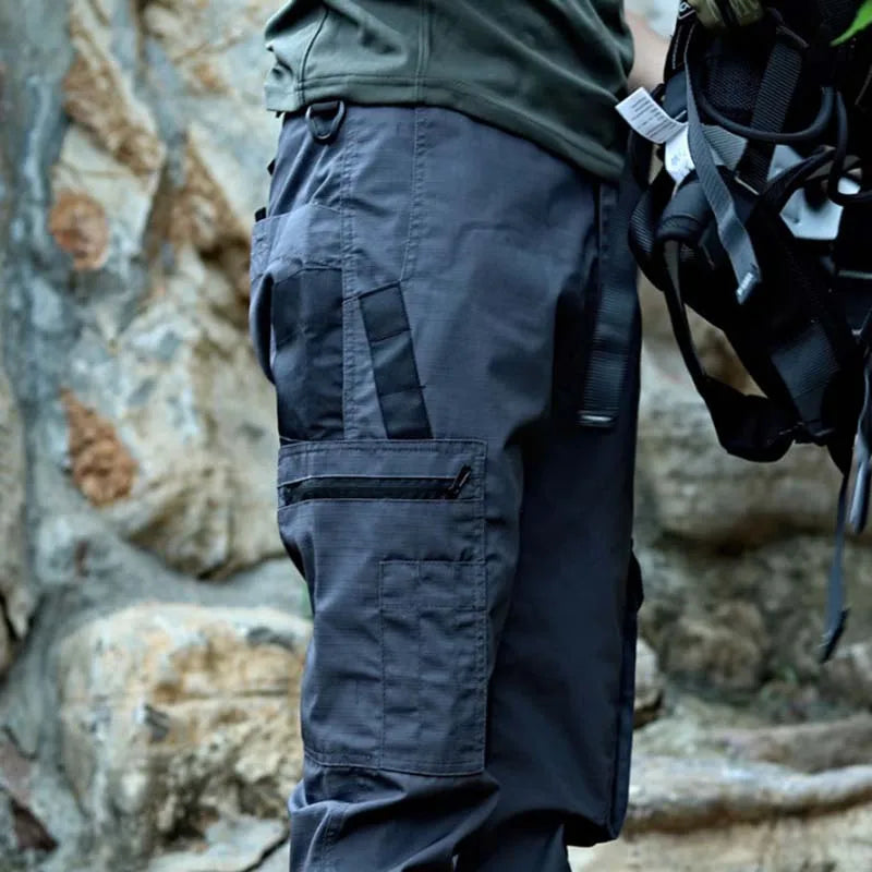 Men's Tactical Workwear Casual Pant Men Waterproof Cargo Pants Multi-pocket Wear-Resistant Outdoor Hiking Training Trousers
