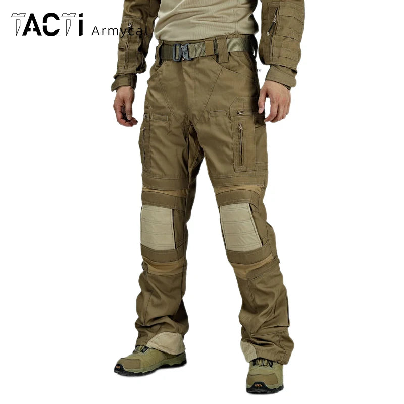 Cargo Pants Men Tactical Trousers Casual Multi Pockets Waterproof Pant Wear-Resistant Casual Trousers Outdoor Hiking Work Man