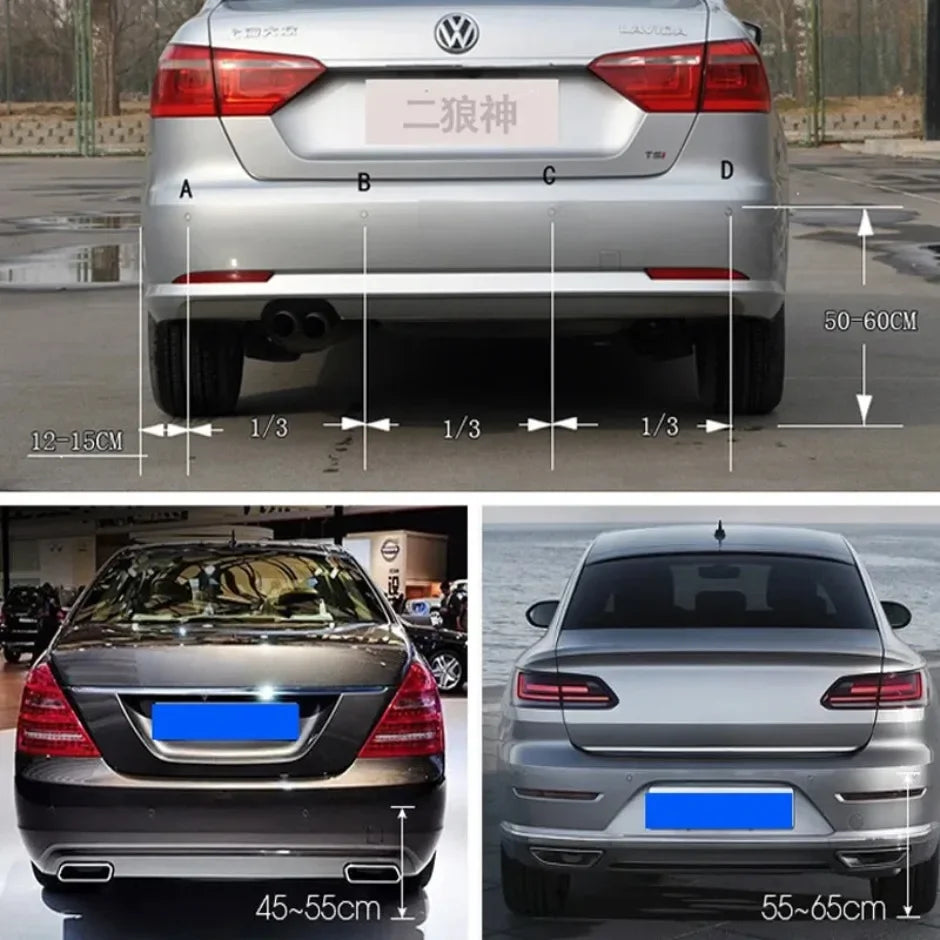 4 Parking Sensors System Backup Radar Reverse  for Car  Auto Vehicle Garage Parktronic Kit Distance Detection Buzzer Warn