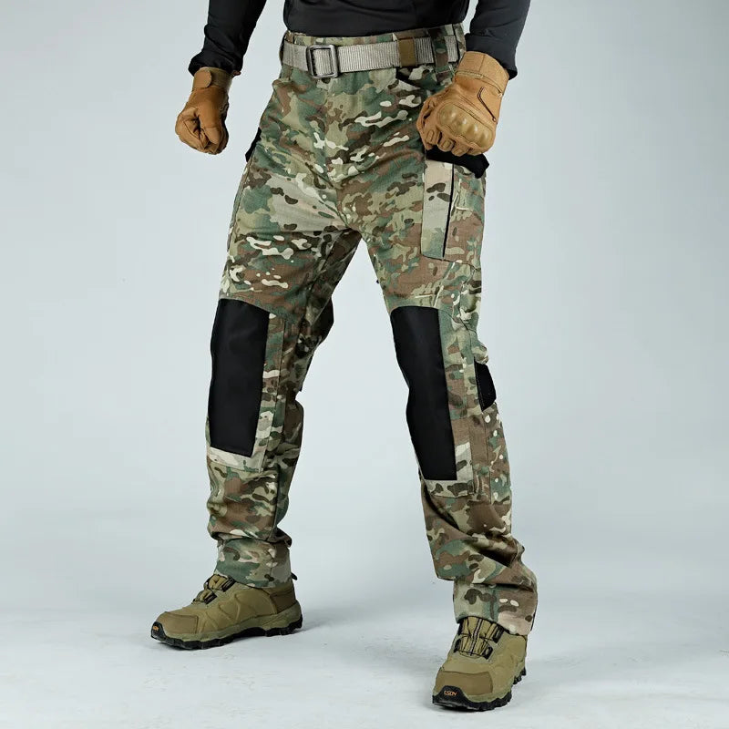 Cargo Pants Men Tactical Trousers Casual Multi Pockets Waterproof Pant Wear-Resistant Casual Trousers Outdoor Hiking Work Man