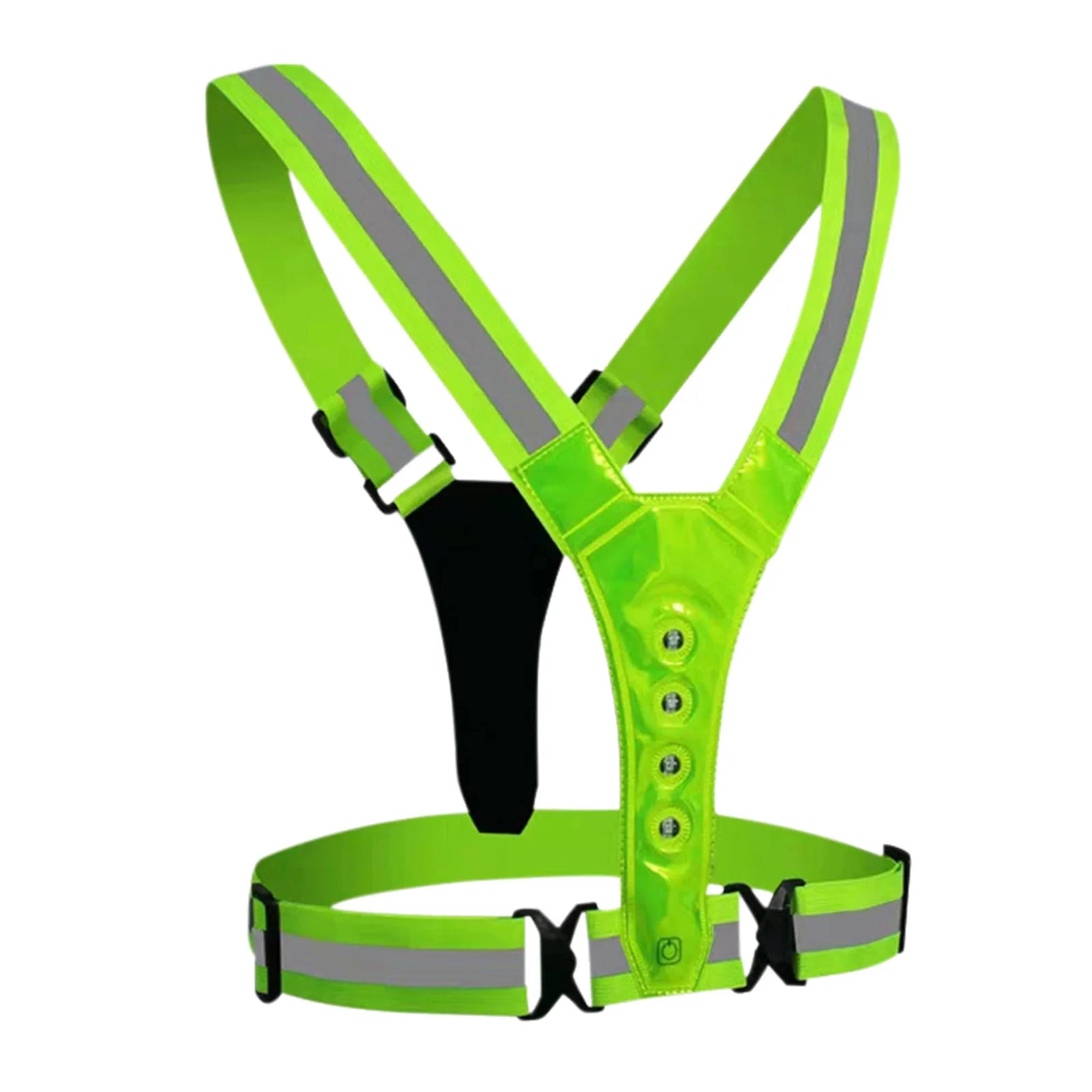 LED Reflective Running Vest Adjustable Elastic Flashing LED High Visibility Reflective Vest Cycling Security Vest for Running an