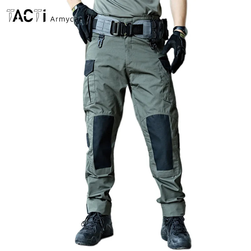 Cargo Pants Men Tactical Trousers Casual Multi Pockets Waterproof Pant Wear-Resistant Casual Trousers Outdoor Hiking Work Man