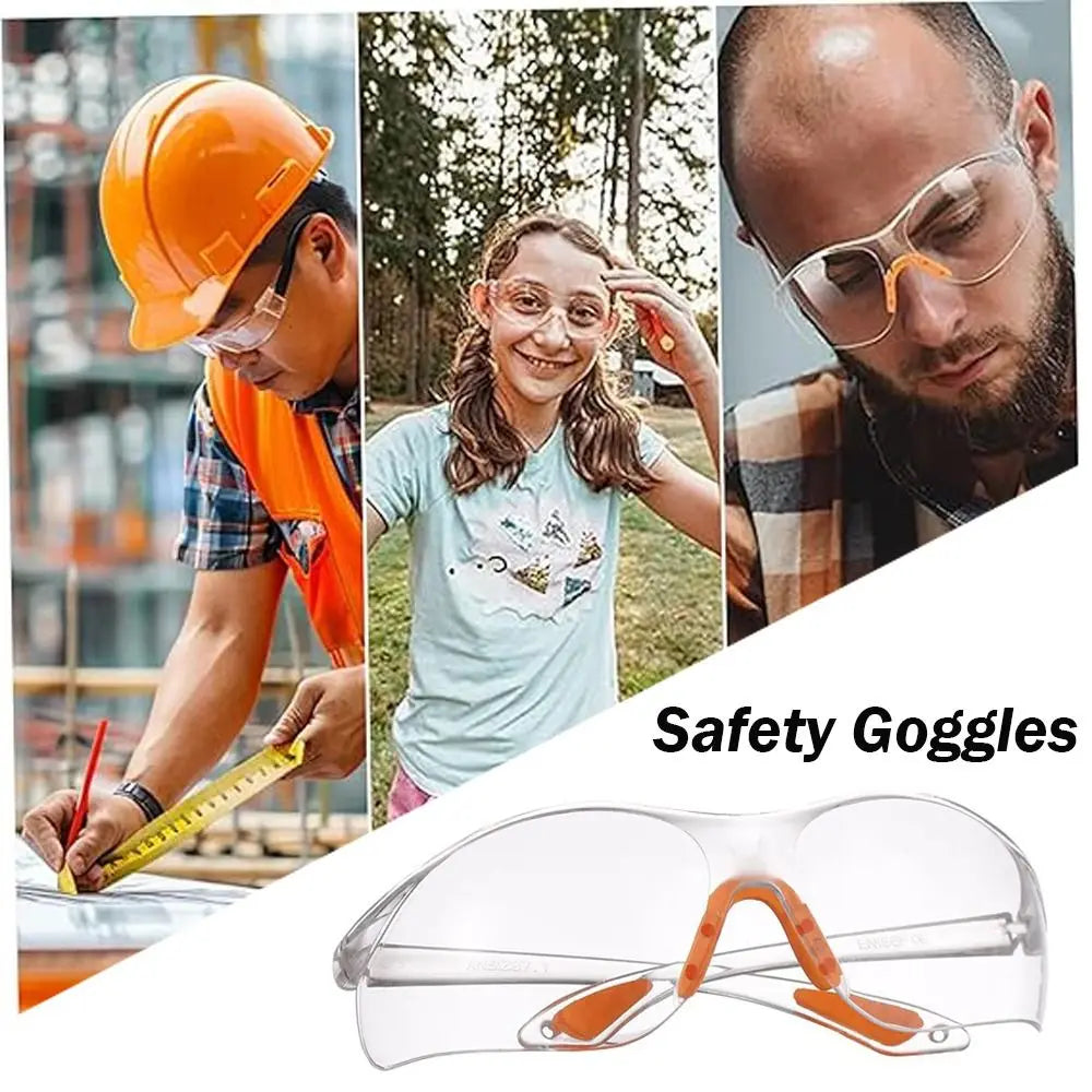 Clear Safety Glasses Protective Eyewear for Men Women Scratch & Impact Resistant Eye Protection for Work Lab