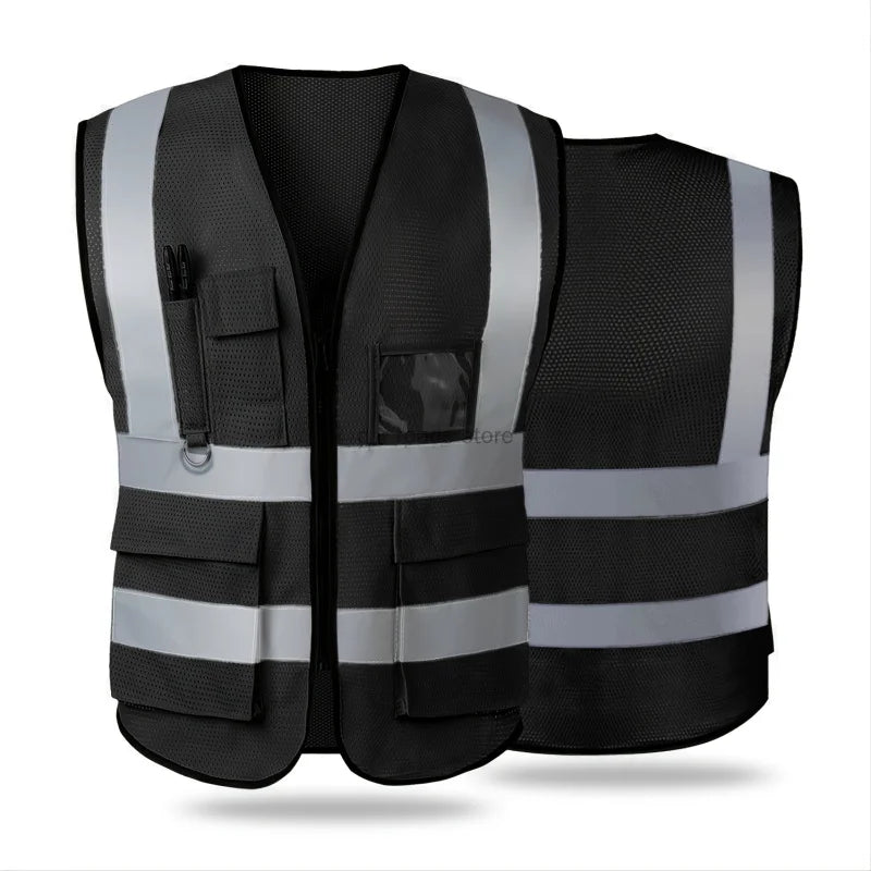 High Visibility Signal Vest Work Safety Jacket Reflective Safety Vest To Work For Men Luminous Vest Fluorescent