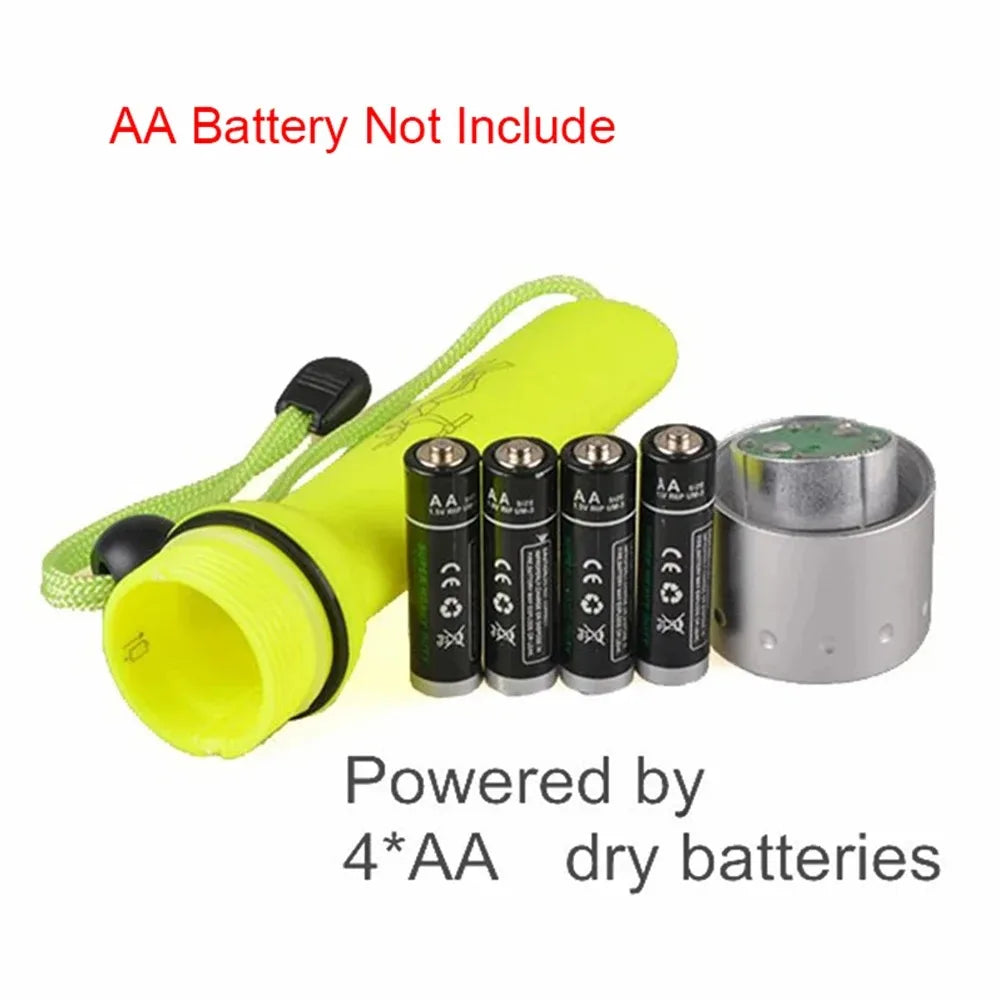 Powerful Super Bright Flashlight Diving Hunting High Lumen LED Outdoor Camping Light Waterproof Mini Portable Lighting Lantern